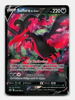 Carte Pokemon Sulfura De Galar V 097/198 EB6 Regne De Glace Epee et Bouclier 2 - Image 1