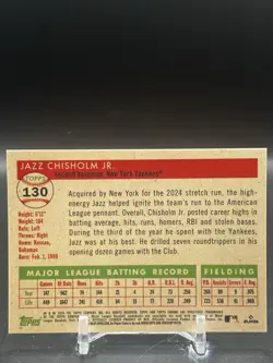 2025 Topps Chrome Platinum Jazz Chisholm Jr Toile Cream Red Refractor /5 Bookend - Image 2