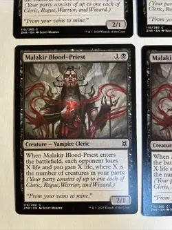 4x Mtg Zendikar Rising Malakir Blood-Priest NM/M Magic The Gathering - Image 2