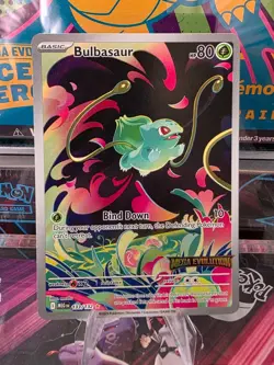 Pokemon TCG Bulbasaur Mega Evolution Stamped Illustration Rare Card 133/132 - Image 1