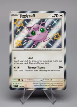 Jigglypuff 198/091, Paldean Fates, Baby Shiny Pokemon TCG Card NM - Image 1