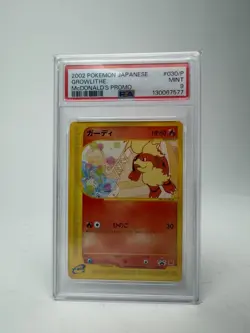 PSA 9 2002 Pokemon TCG Japanese Growlithe McDonald's Promo 030/P - Image 1