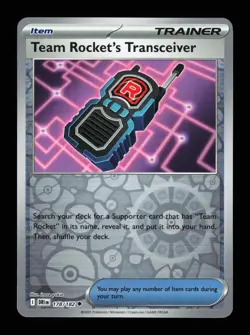 Team Rocket's Transceiver 178/182 Reverse Holo Destined Rivals Pokemon LP - Image 1