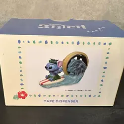 Disney Store Japan Stitch Tape dispenser Wave Surfing Hawaii F/S - Image 1