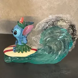 Disney Store Japan Stitch Tape dispenser Wave Surfing Hawaii F/S - Image 5