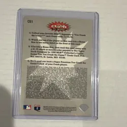 Upper Deck 1996 Collector's Choice You Crash the Game Chipper Jones #CG1 - Image 2