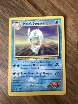 Pokemon Card TCG - Misty's Dewgong 54/132 - Gym Challenge - Uncommon - LP/MP ⭐ - Image 1
