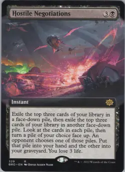 Hostile Negotiations (Extended Art) NM #329 The Brothers' War MTG - Image 1