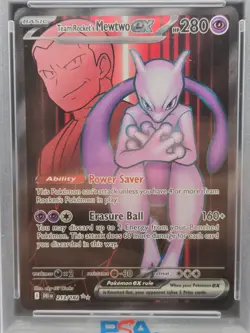 2025 POKEMON DRI EN-DESTINED RIVALS ULTRA RARE TEAM ROCKET'S MEWTWO EX PSA 10 - Image 2