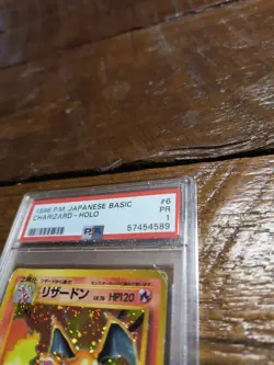 1996 POKEMON BASE SET JAPANESE #6 CHARIZARD-HOLO PSA 1 - Image 3