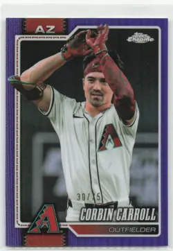 Topps Chrome Baseball 2026 Corbin Carroll Image Variation Card #83 Purple /75 - Image 1