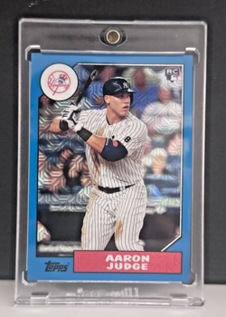 2017 Topps Chrome Silver Pack Rookie Aaron Judge /99 Blue Refractor #87-AJ - Image 1