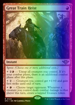 MTG Great Train Heist (125/441) Outlaws of Thunder Junction LP FOIL - Image 1