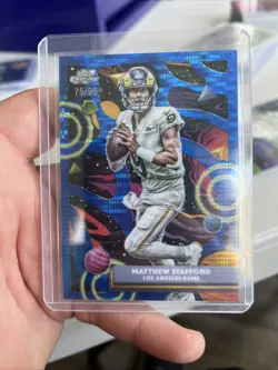 Topps Chrome Cosmic 2025 Matthew Stafford Los Angeles Rams Blue Parallel /99 - Image 1