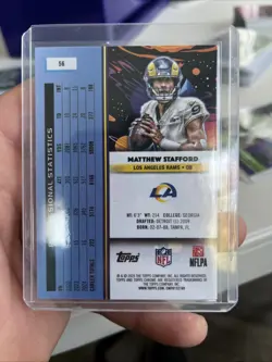 Topps Chrome Cosmic 2025 Matthew Stafford Los Angeles Rams Blue Parallel /99 - Image 2