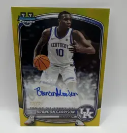 Topps 2025-26 Bowman Chrome Auto Brandon Garrison Kentucky Gold #CPA-BG 09/75 - Image 1