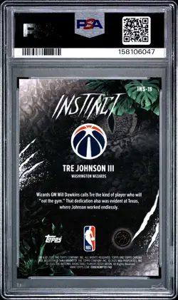 2025-26 Topps Chrome - Instinct Tre Johnson Gold Refractor /50 PSA 10 TRUE GOLD - Image 2