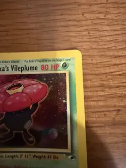 Pokemon Unlimited Edition Gym Heroes Erika's Vileplume 5/132 Holo HP/Damaged - Image 5