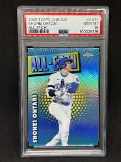 Shohei Ohtani 2025 Topps Chrome All-Etch #CAE-1 PSA 10 - Dodgers - Image 1