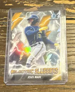 Jesus Made Electric Sluggers Mojo Refractor 2026 Bowman Chrome ES-20 Brewers - Image 1
