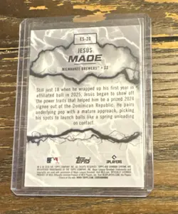 Jesus Made Electric Sluggers Mojo Refractor 2026 Bowman Chrome ES-20 Brewers - Image 2