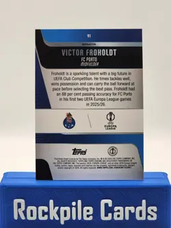 2025-26 Topps Chrome Uefa Club Competitions - Victor Froholdt #91 Refractor (RC) - Image 2