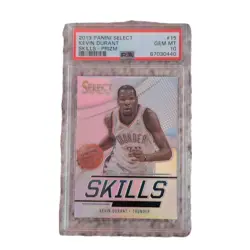 Kevin Durant PSA 10 Panini Select Skills #15 Silver Prizm Thunder Card - Image 1