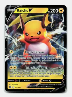 Carte Pokemon Raichu V 045/172 EB9 Stars Etincelantes Epee Bouclier - Image 1