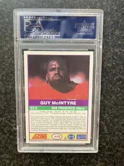 1989 Score Supplemental - Guy McIntyre #411S - Rookie Card - PSA 10 Gem Mint RC - Image 4
