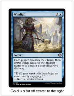 1x Windfall, Lost Caverns of Ixalan Commander, Magic MTG NM Off Center a bit - Image 1