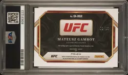 2023 Panini Select UFC Mateusz Gamrot Gold Flash Auto PSA 10 #OAMGR /10 - Image 2