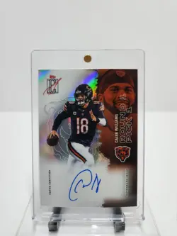2025 Topps Signature Class Caleb Williams Chrome Autograph On Card Chicago Bears - Image 1