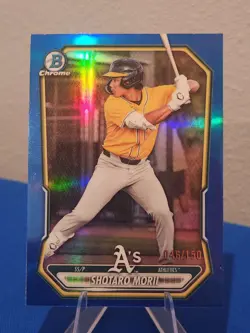 2026 Bowman - Chrome Prospects Shotaro Morii #BCP-48 Blue Refractor 46/150 - Image 1