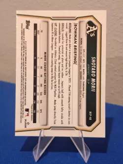 2026 Bowman - Chrome Prospects Shotaro Morii #BCP-48 Blue Refractor 46/150 - Image 2