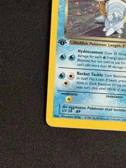 🚀 WOTC 1999 Team Rocket 1st Edition Dark Blastoise Holo 3/82 Vintage - Image 5
