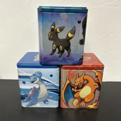 2024 Stacking Tins Pokemon TCG - Lot Of 3 Tins ONLY - Collectible Card Storage - Image 1