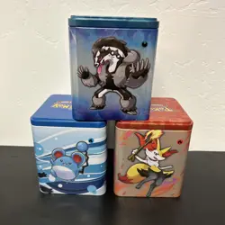 2024 Stacking Tins Pokemon TCG - Lot Of 3 Tins ONLY - Collectible Card Storage - Image 4