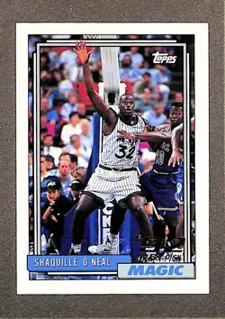 Shaquille O'Neal Rookie Card 1992-93 Topps # 362 Orlando Magic - Image 1
