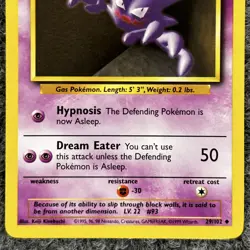 Vintage Pokemon Base Set Haunter 29/102 Trading Card LP - Image 4