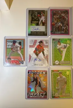 Raw sports card lot 29 cards check photos for cards. $380 value - Image 1