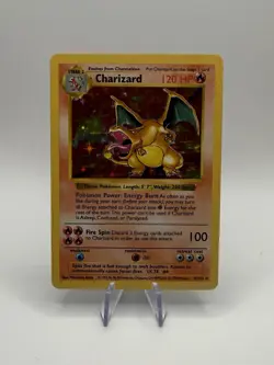 Shadowless Charizard 4/102 Base Set Holo Pokemon WOTC. PSA Worthy - Image 1