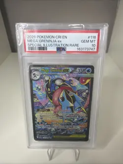 Mega Greninja ex – PSA 10 Pristine – 2026 Pokemon Chaos Rising #116 - Image 1