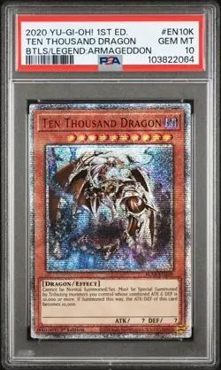 2020 Yu-Gi-Oh! Ten Thousand Dragon BLAR Starlight Rare 1st Edition PSA 10 - Image 1