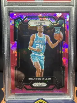 2023 Brandon Miller (RC) PSA 10 Prizm Pink Cracked Ice Rookie #152 - Image 2