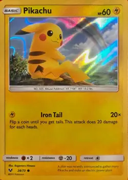Pikachu 28/73 Holo Promo Pokemon TCG 2017 Shining Legends Deck mint - Image 1