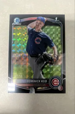 2025 Bowman Draft - Chrome Dominick Reid #BDC-53 Black Mojo Refractor /10 (RC) - Image 1
