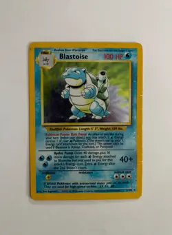 Blastoise 2/102 Holo Rare Base Set Unlimited Pokemon HP - Image 1