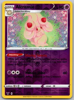 Pokemon TCG Alcremie Vivid Voltage 081/185 Reverse Holo Near Mint - Image 1