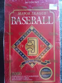 1992 Donruss Baseball Series 2 Sealed Box - 36 Packs - Image 1