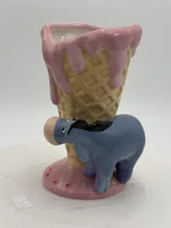 🌟 Disney Store Winnie The Pooh Eeyore Ceramic Ice Cream Holder Cup 🌟 A/F - Image 2